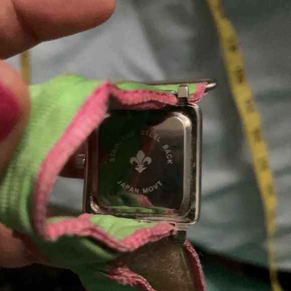 AKA rhinestone diamond watch 8in fleur de lis - Picture 5 of 5